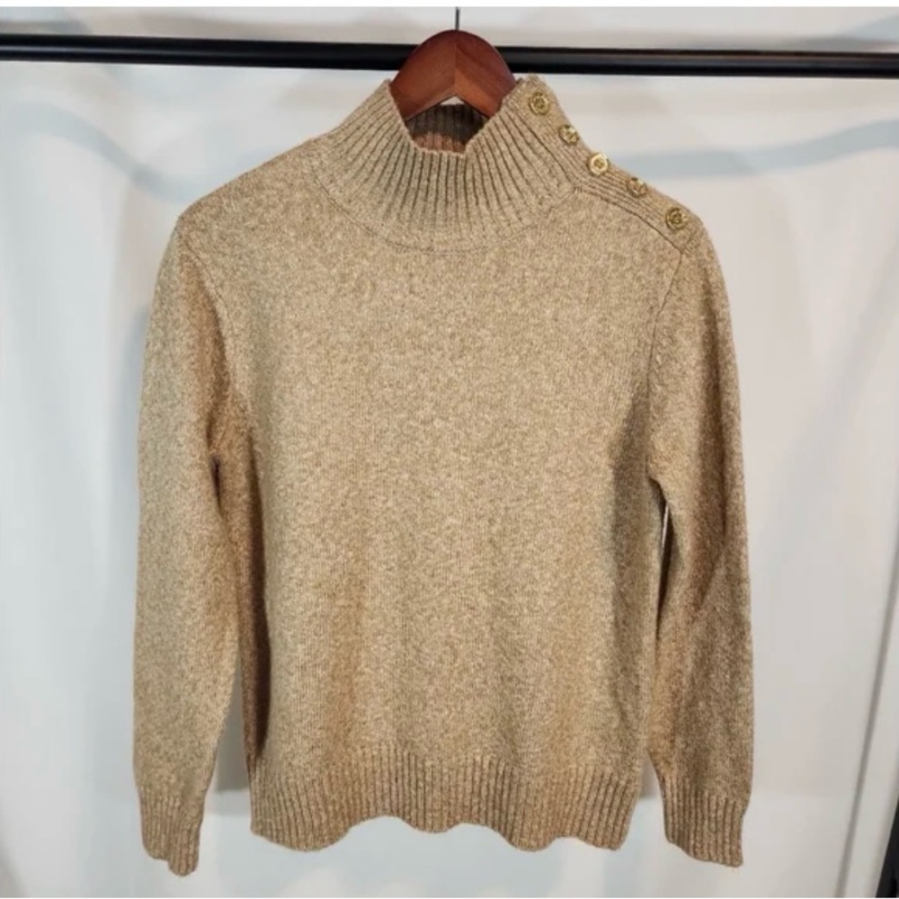 Michael Kors Tan Cowl Neck Sweater